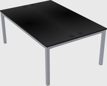 Shared rectangular desk