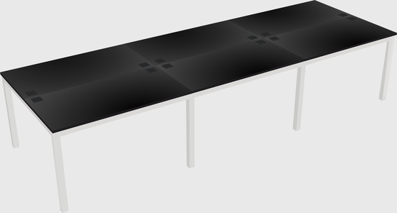 Shared rectangular desk