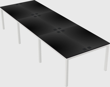 Shared rectangular desk