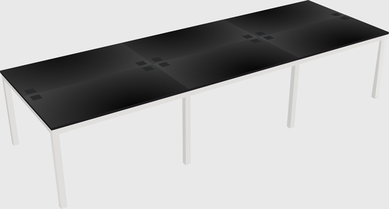 Shared rectangular desk