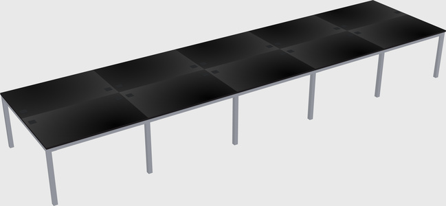 Shared rectangular desk