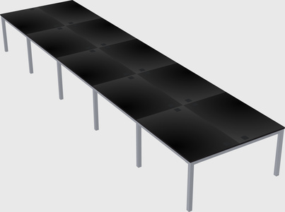 Shared rectangular desk
