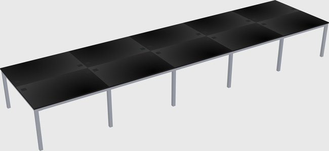 Shared rectangular desk