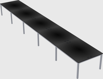 Shared rectangular desk