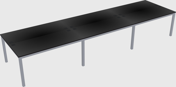 Shared rectangular desk