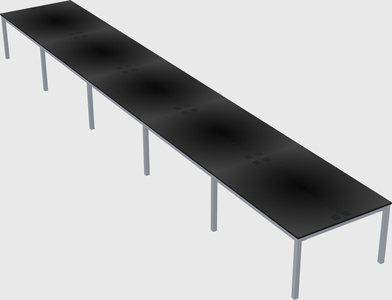Shared rectangular desk