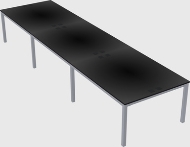 Shared rectangular desk