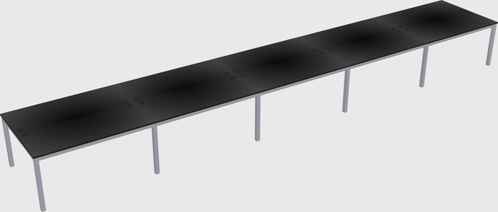 Shared rectangular desk
