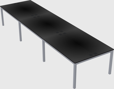 Shared rectangular desk