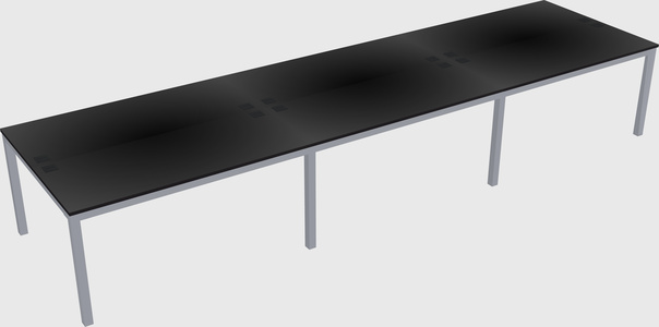 Shared rectangular desk
