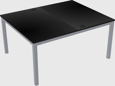 Shared rectangular desk