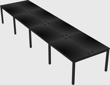 Shared rectangular desk