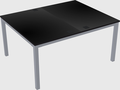 Shared rectangular desk