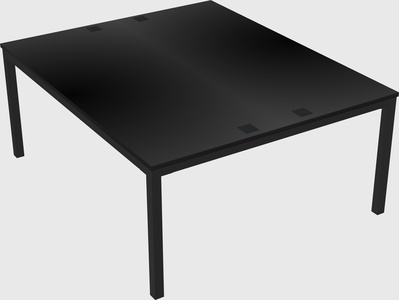 Shared rectangular desk