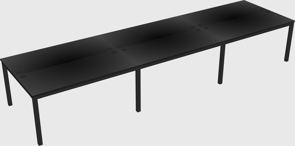 Shared rectangular desk