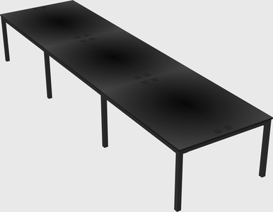 Shared rectangular desk