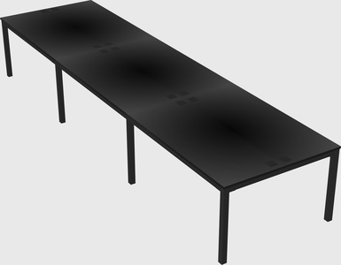 Shared rectangular desk