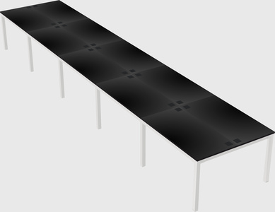 Shared rectangular desk