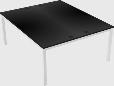 Shared rectangular desk