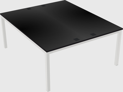 Shared rectangular desk
