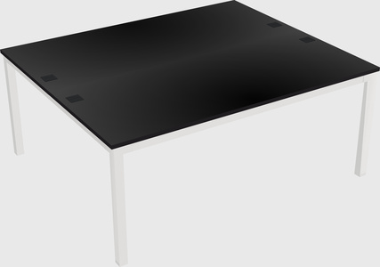 Shared rectangular desk