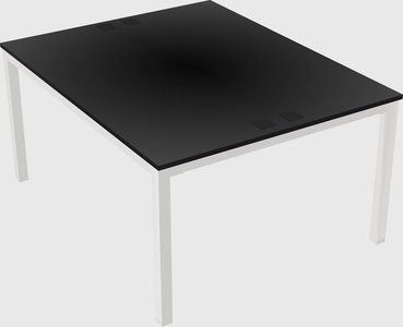 Shared rectangular desk