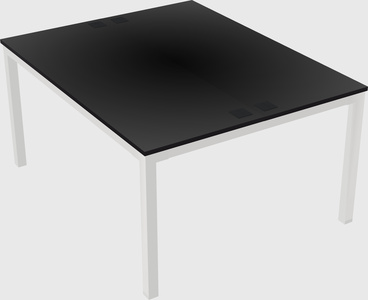 Shared rectangular desk