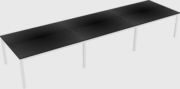 Shared rectangular desk