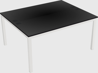 Shared rectangular desk