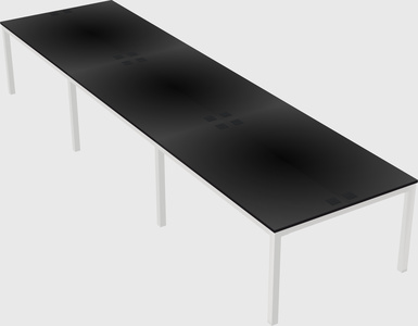 Shared rectangular desk