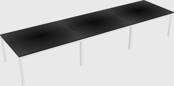Shared rectangular desk