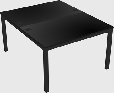 Shared rectangular desk