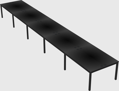 Shared rectangular desk