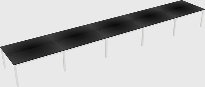 Shared rectangular desk
