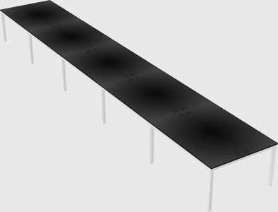 Shared rectangular desk