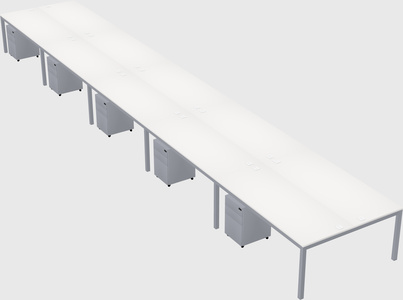 Shared rectangular desk