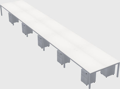 Shared rectangular desk