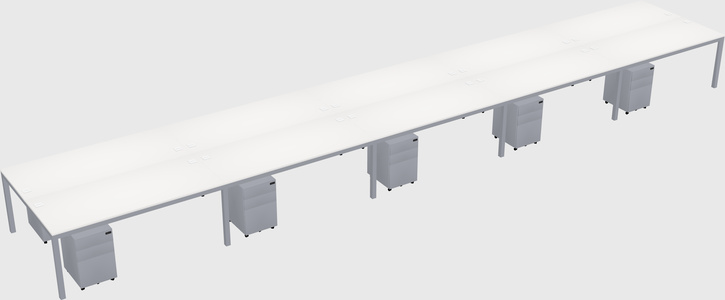 Shared rectangular desk