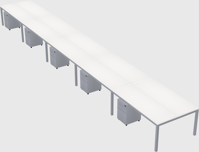 Shared rectangular desk