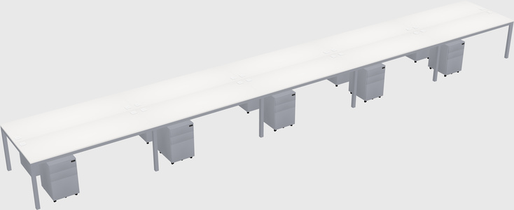 Shared rectangular desk