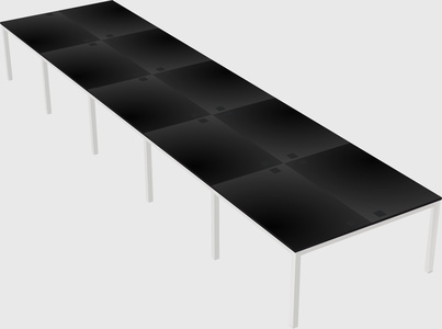 Shared rectangular desk