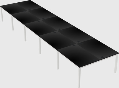 Shared rectangular desk