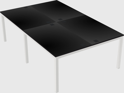 Shared rectangular desk
