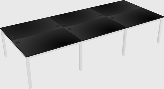 Shared rectangular desk