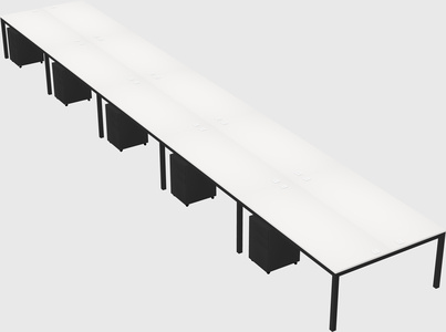 Shared rectangular desk