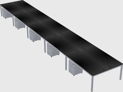 Shared rectangular desk