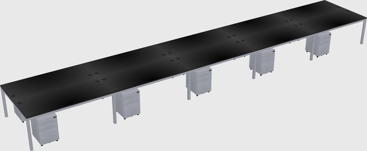Shared rectangular desk