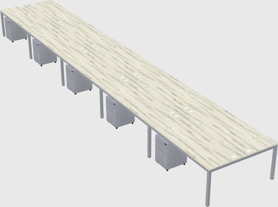 Shared rectangular desk