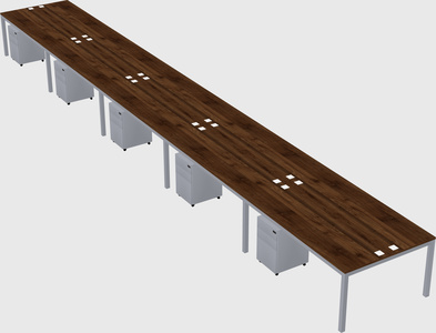 Shared rectangular desk