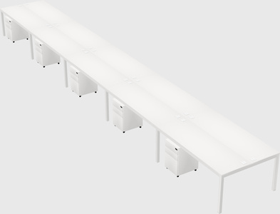 Shared rectangular desk